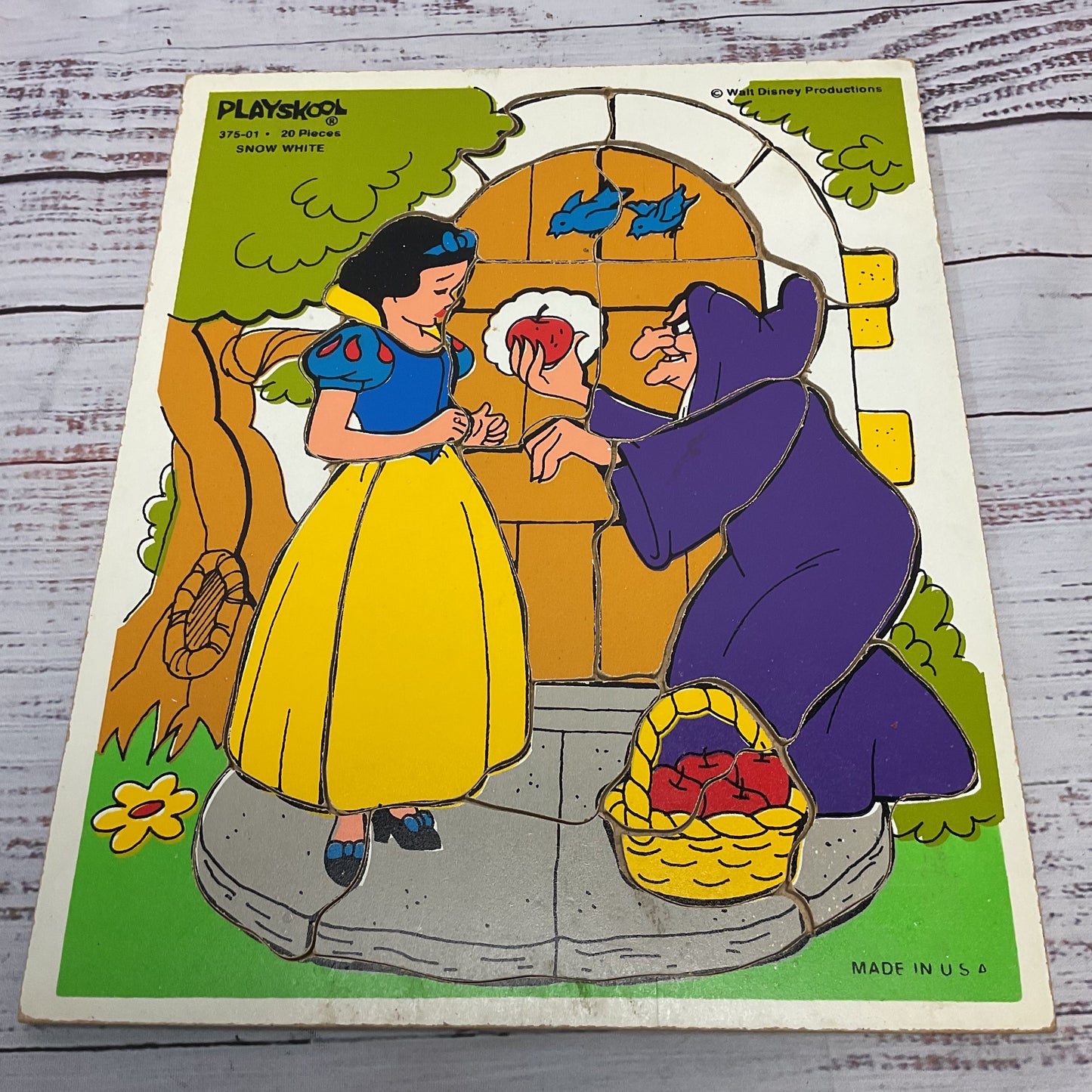 Playskool Wooden Puzzle Snoopy Disney Princess Sesame Street Lot of 9
