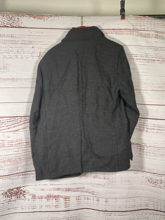 Emporio Armana Dark Gray Wool Button Up Coat - Size 56