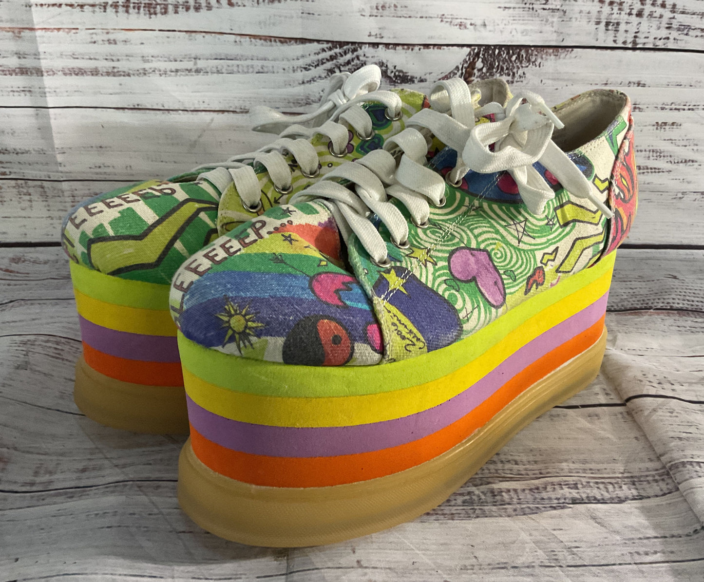 Current Mood Light Up Doodle Platform Shoes Multicolor 9