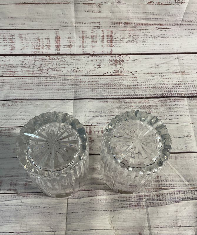 Set Of 2 Mikasa Yugoslavia Clear Cut Old Fashion Glasses