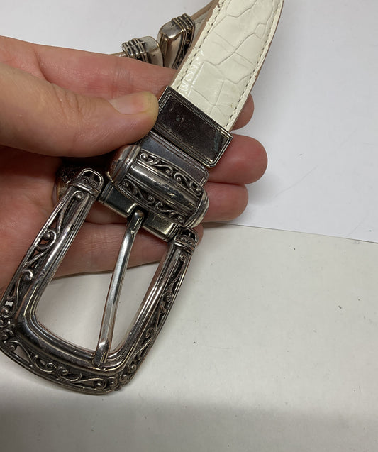 Brighton Embossed Leather Belt - Size M