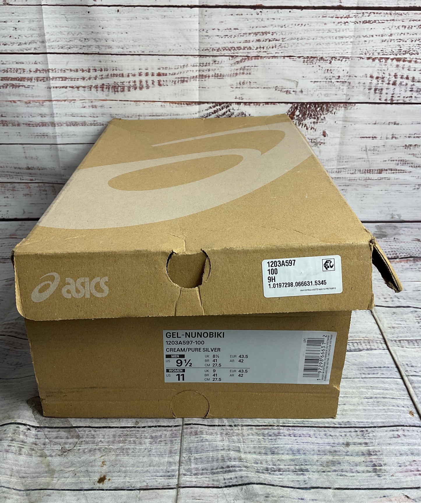 Asics Gel-Nunobiki Sneakers Cream Pure Silver 9.5