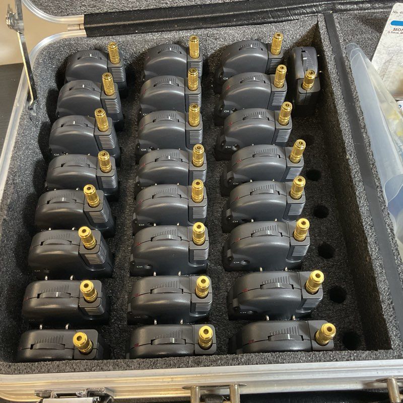 Lot of 25 GENTNER RX-6 Black Portable Audio Assistive Listening Receivers