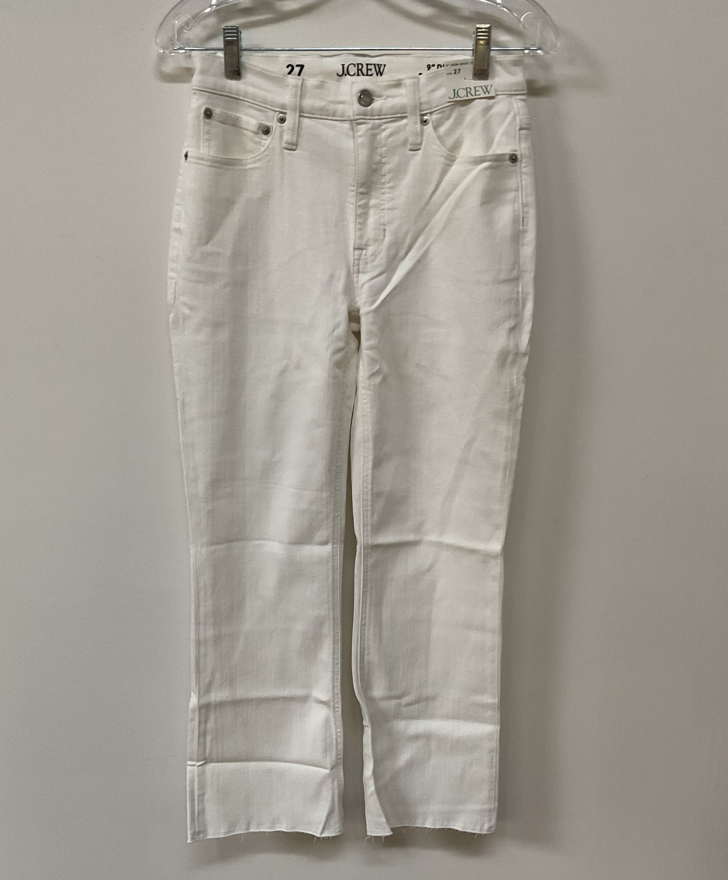 Women's NWT J. Crew White Demi Boot Crop Jeans Size 27
