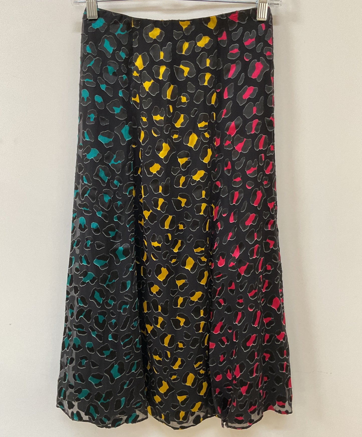 Alice + Olivia Janessa Multi-Color Cheetah Print High Slit Skirt Size 0