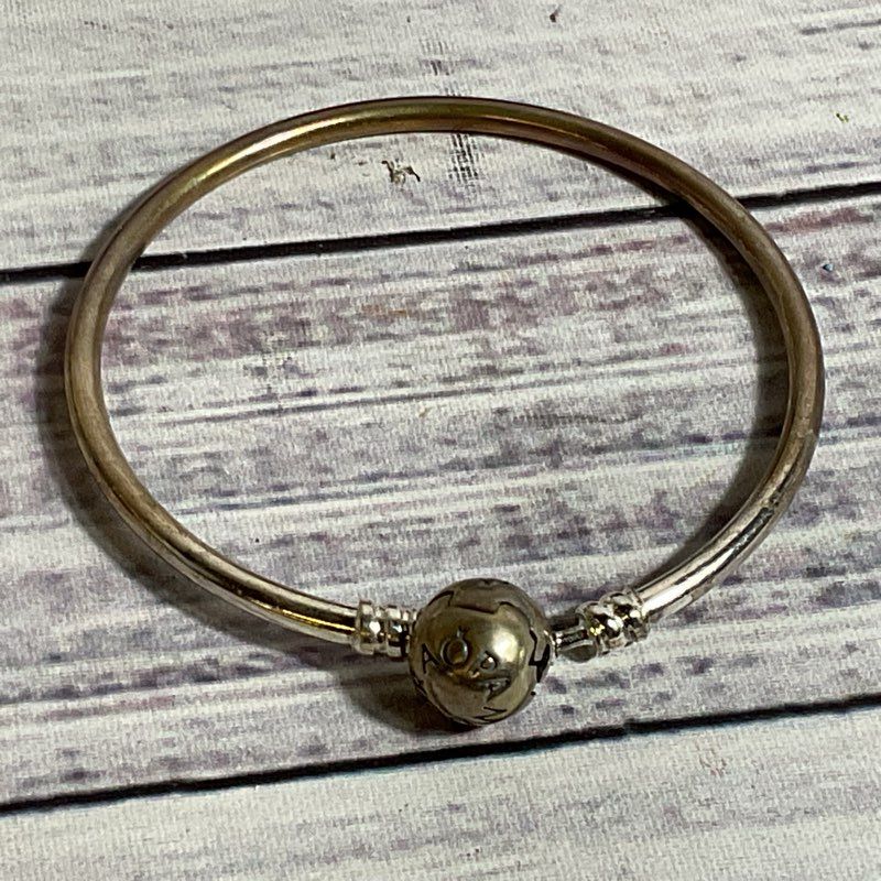 PANDORA Sterling Silver 925 Ale 7.5" Bangle Bracelet- 8.42g