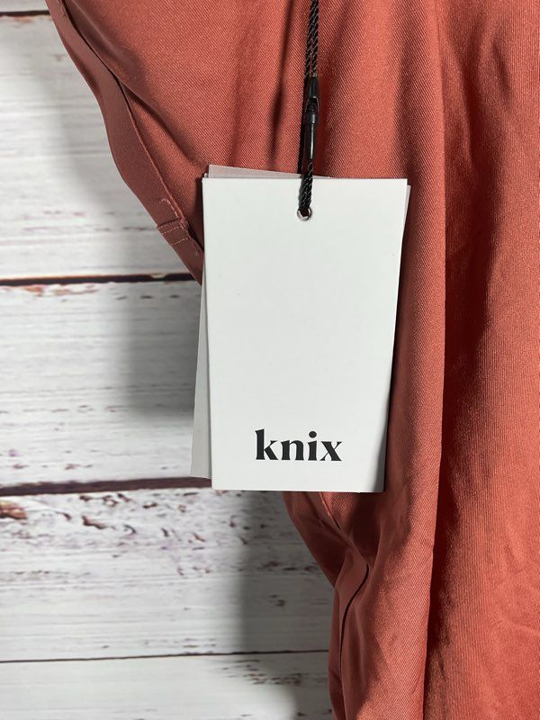 NWT Knix Women's Peekaboo Tie One Piece Bronze Coral Swimwear Size M+