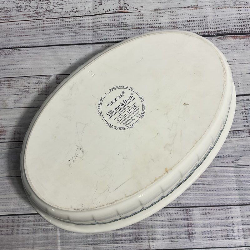 Villeroy & Boch Casa Look 14" Oven To Table Porcelain Oval Baker Casserole Dish