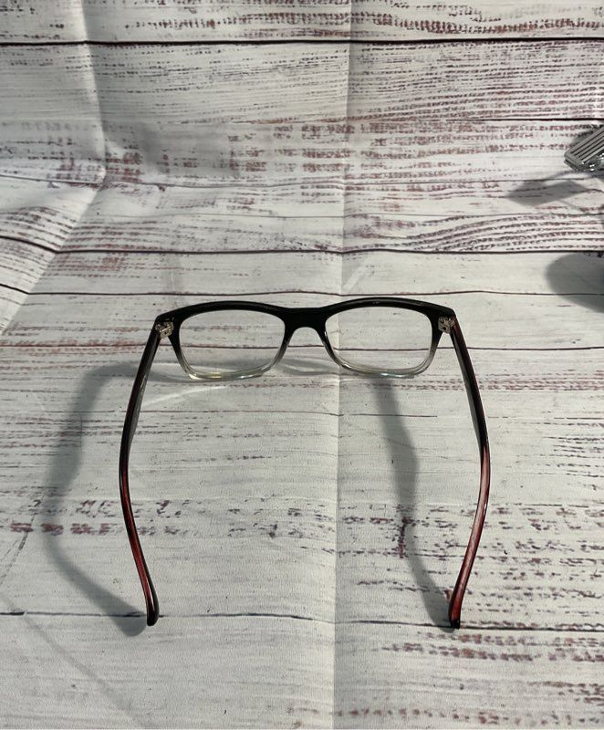 Lulu Guinness LRII 1.5 Black and Burgundy Eyeglasses Frames Only