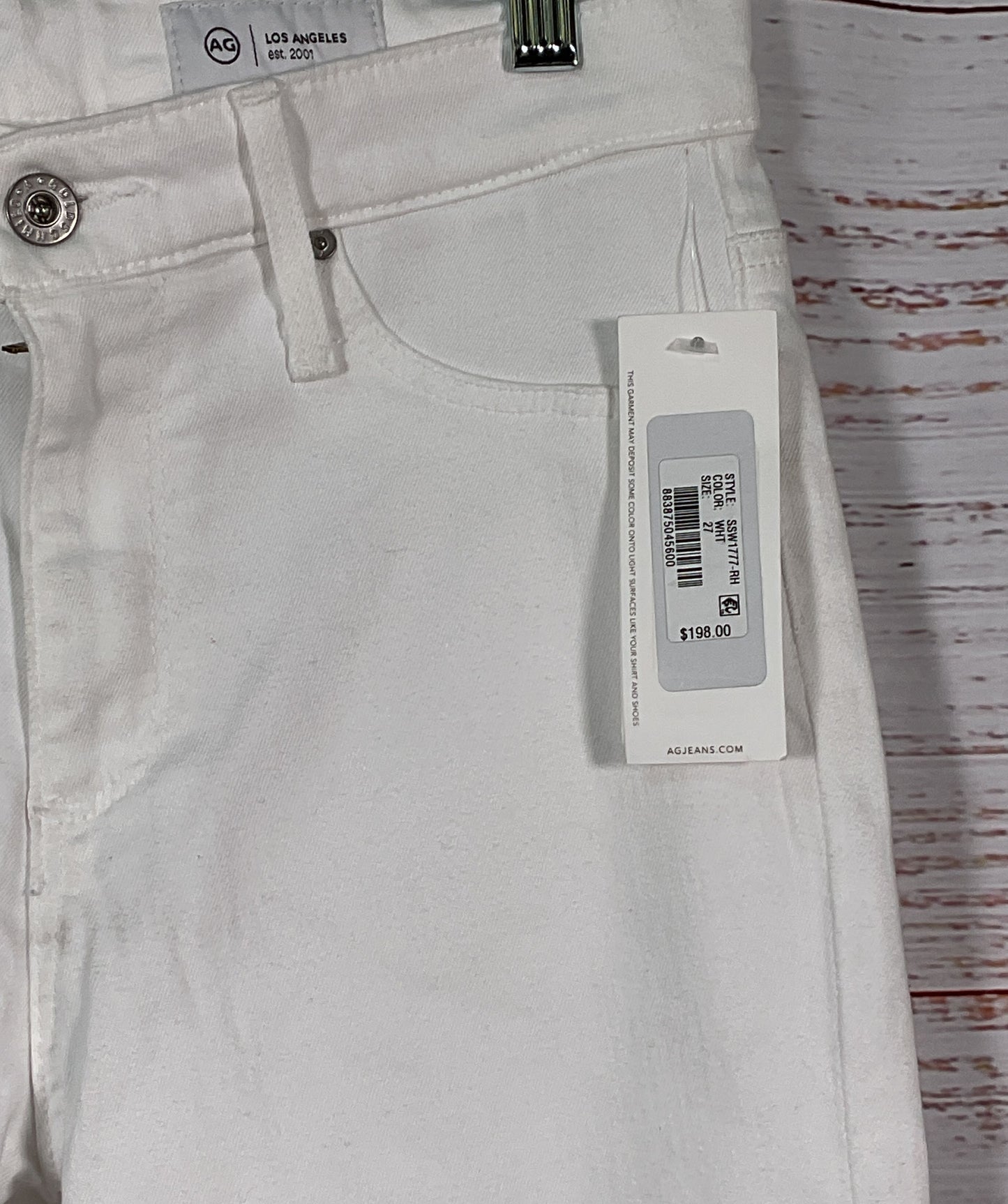 Adriano Goldschmied Farrah Skinny Ankle Jeans White 27