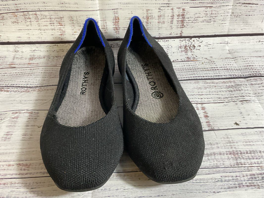 ROTHYS Women's Black Knit Flat Shoes- SZ 9.5