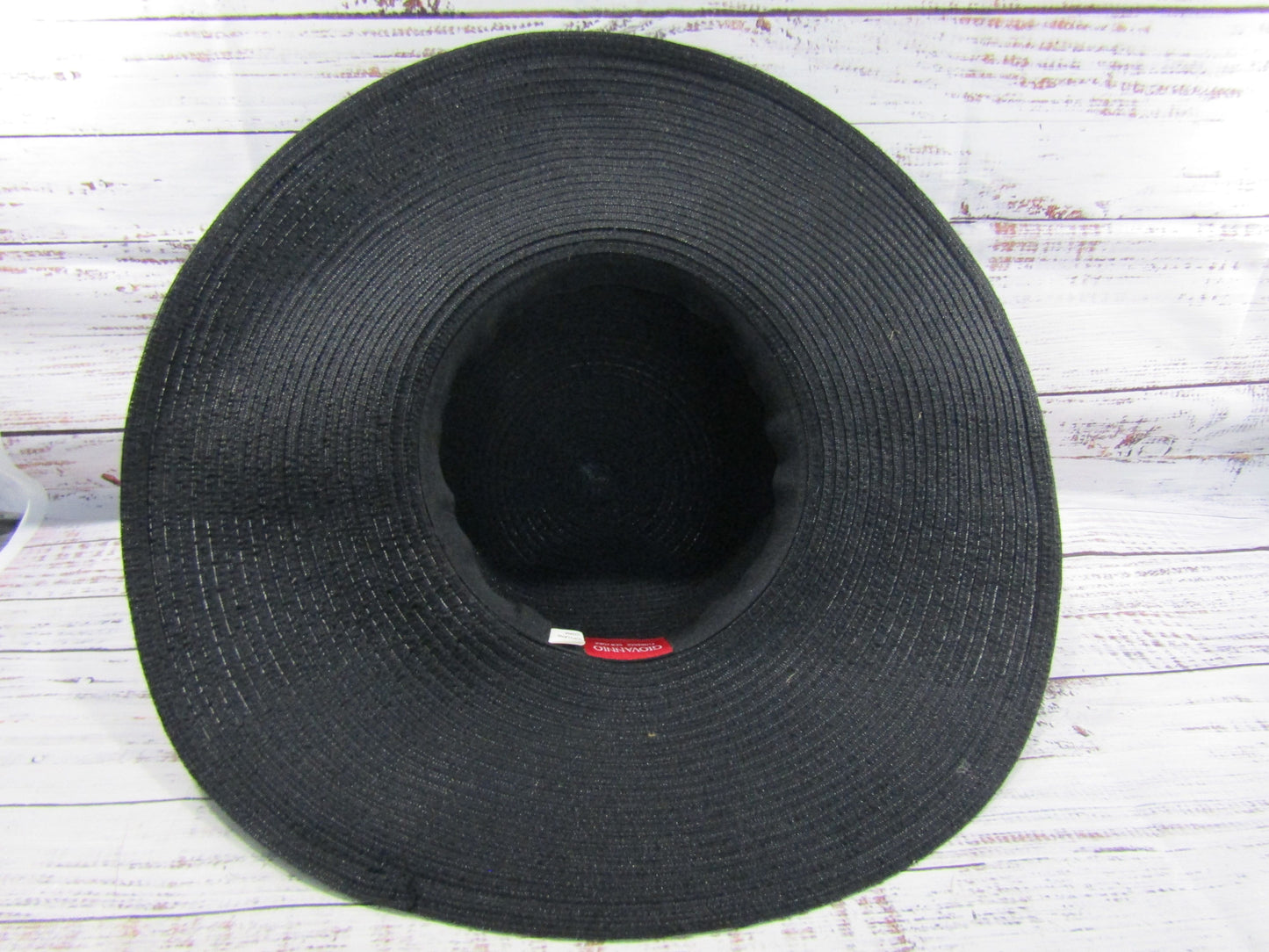 Giovannio Women's Black Wide Brim Embellished Hat Size M