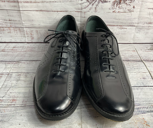 Adiev Paris Leather Perforated Derby Shoes Black 45