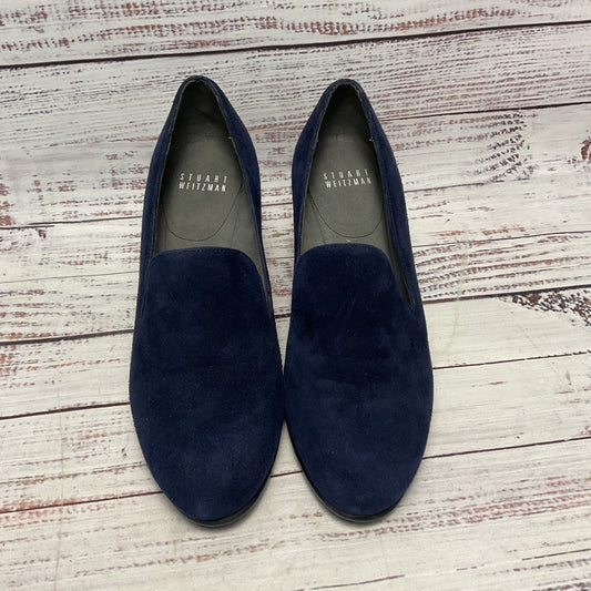 Stuart Weitzman Arise Blue Suede Wedge Heel Women Size 4