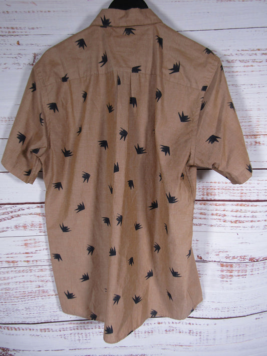 Patagonia Go to Shirt Men's Brown Short Sleeve Print Shirt Size M