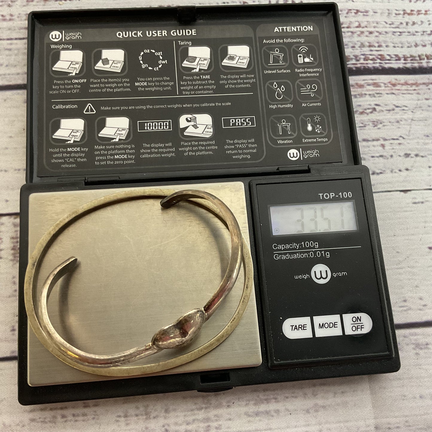 TAXCO MEXICO Sterling Silver Bangle & Heart Cuff Bracelets- 33.51g