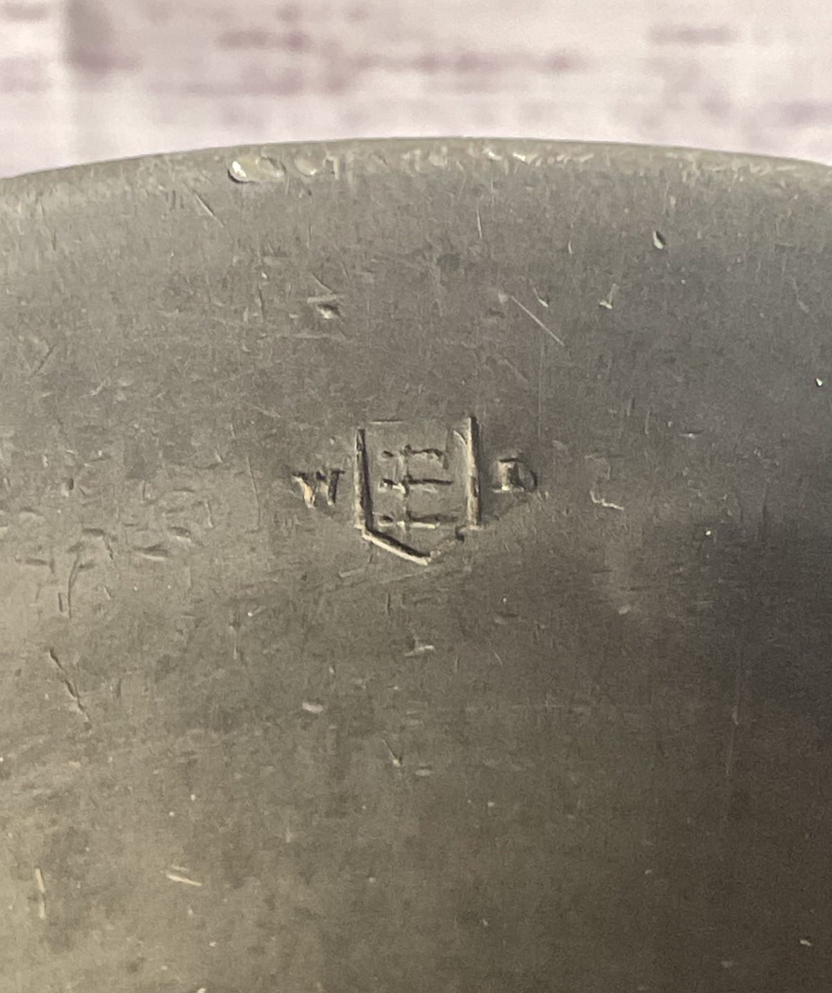 Vintage Pewter Pint Mug Stamped WA Hallmark