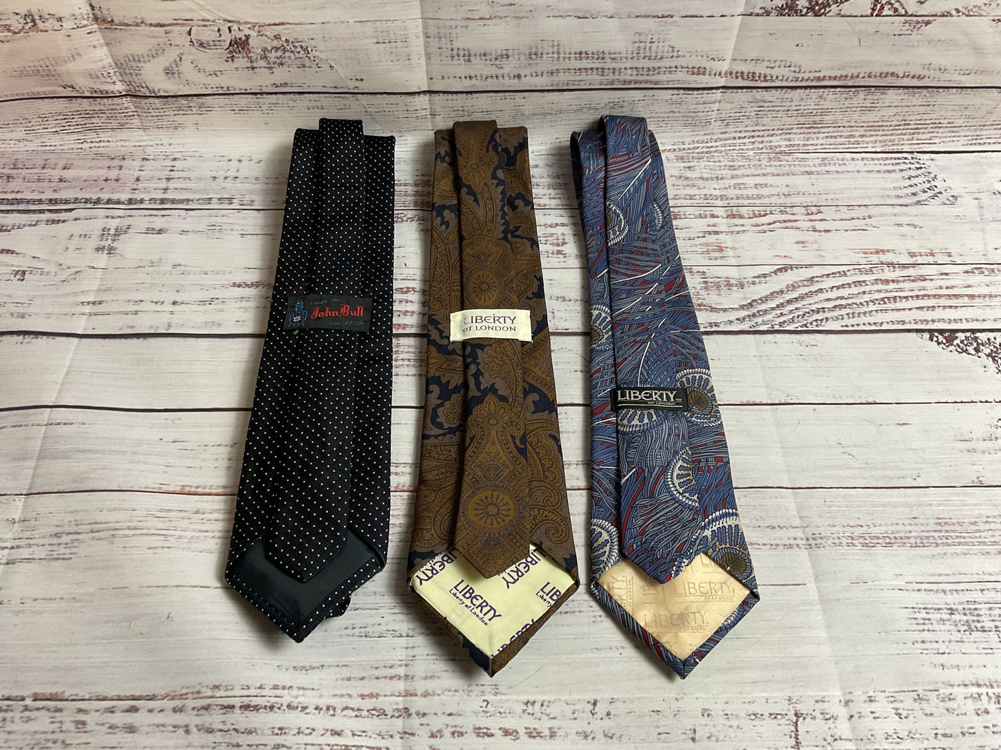 Lot of 3 Vintage John Bull/Liberty of London Silk Ties
