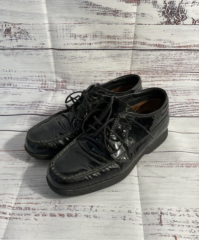 Women's TOD'S Patent Leather Oxford Lace Up Shoes Size 5 Made in Italy