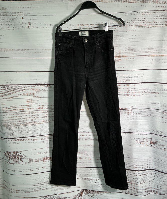 Women's Reformation Black High Waist Straight leg Jeans Size 27
