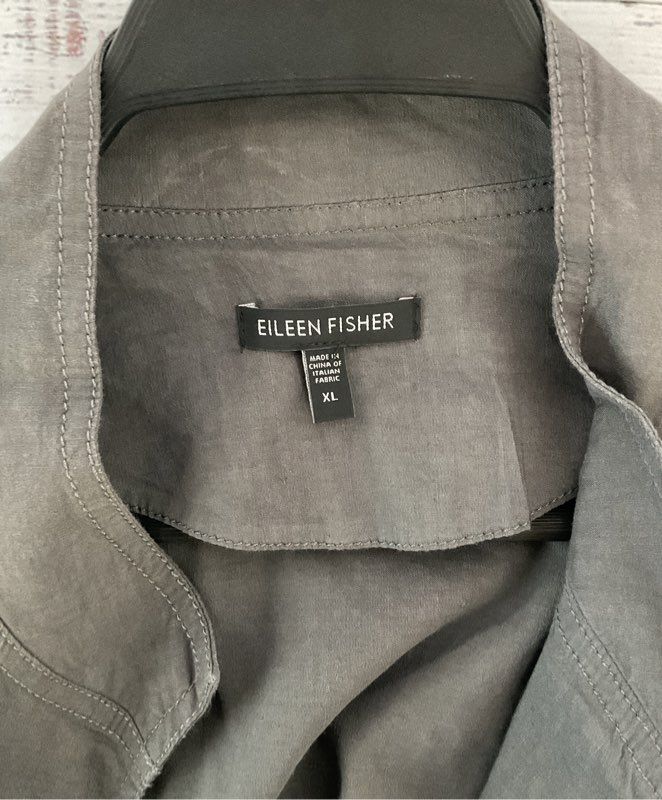 Women's Eileen Fisher Gray open front Jacket Size XL