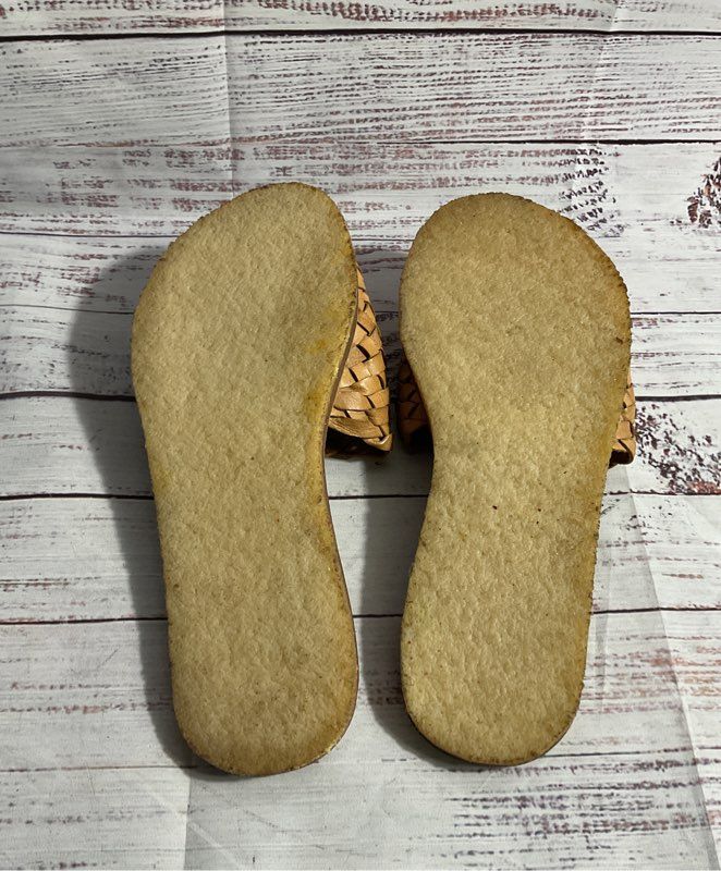Mohinders Handmade Shoes Brown Leather Slip-On Sandals Unisex Size 7