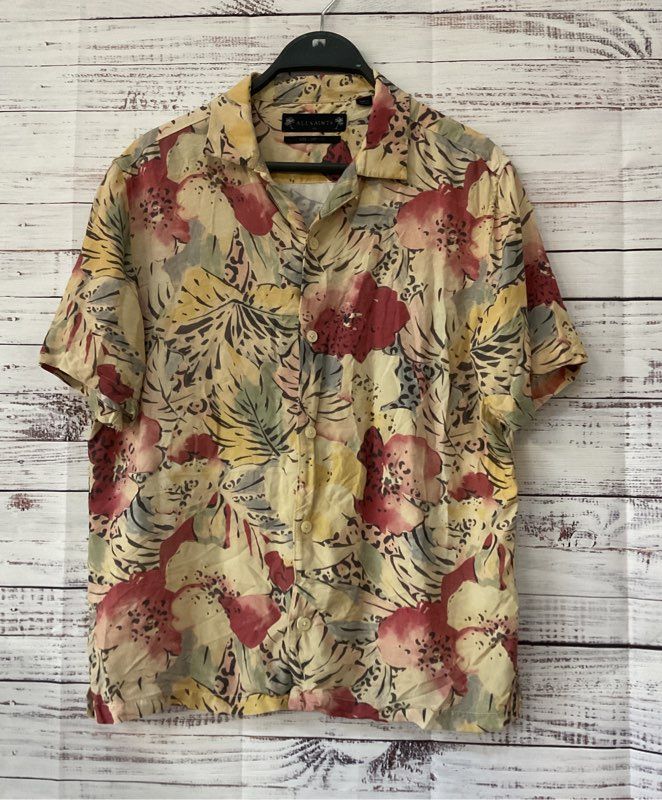 Men's All Saints Hawaiian Shirt Size XS