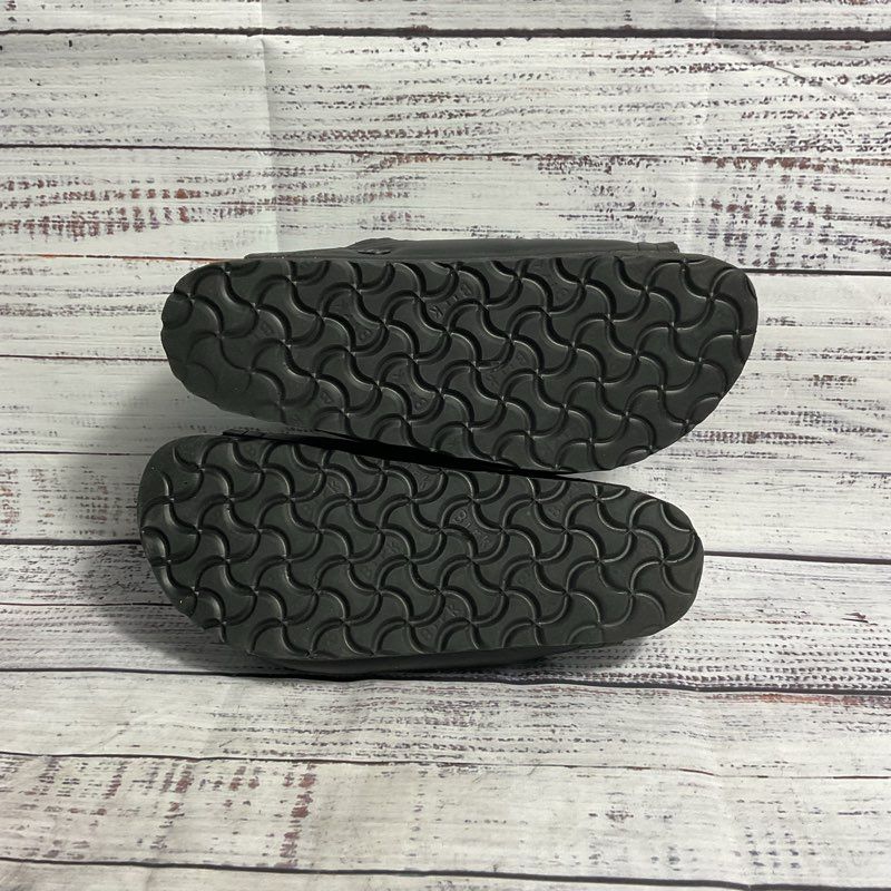 Birkenstock TooGood The Forager Black Leather Strap Slide Sandal Women's 5 US