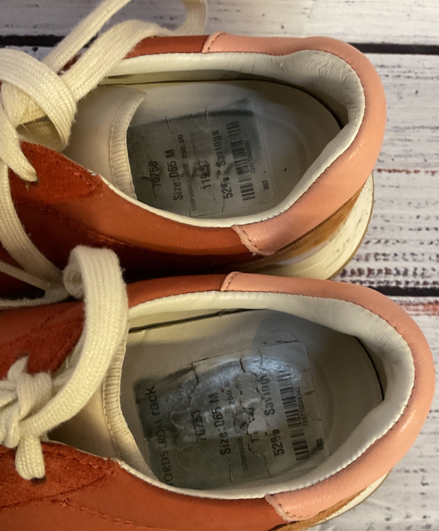 Vince Ohara Suede Trimmed Lace Up Sneakers Red 6.5