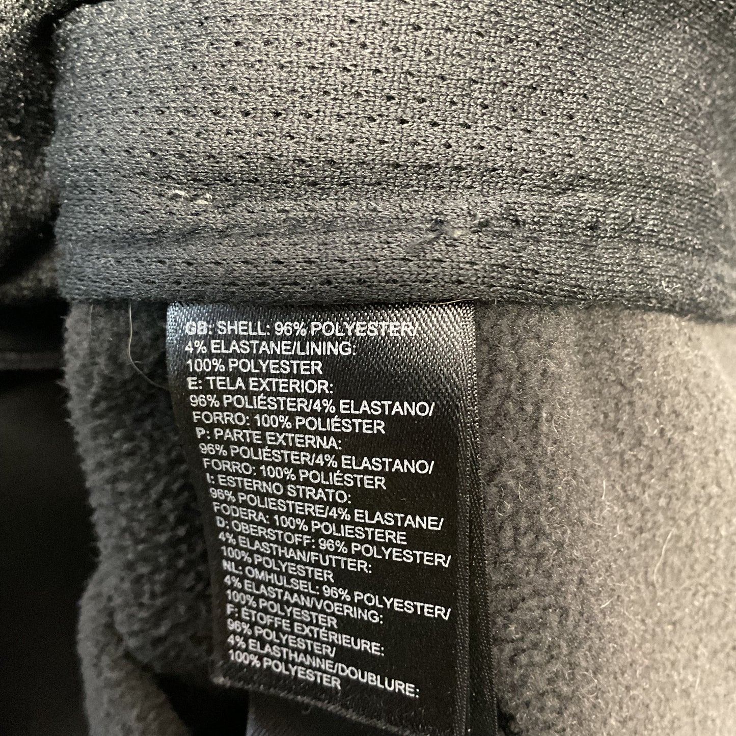 The North Face Black Grey High Neck Fleece Zip Jacket - Size M