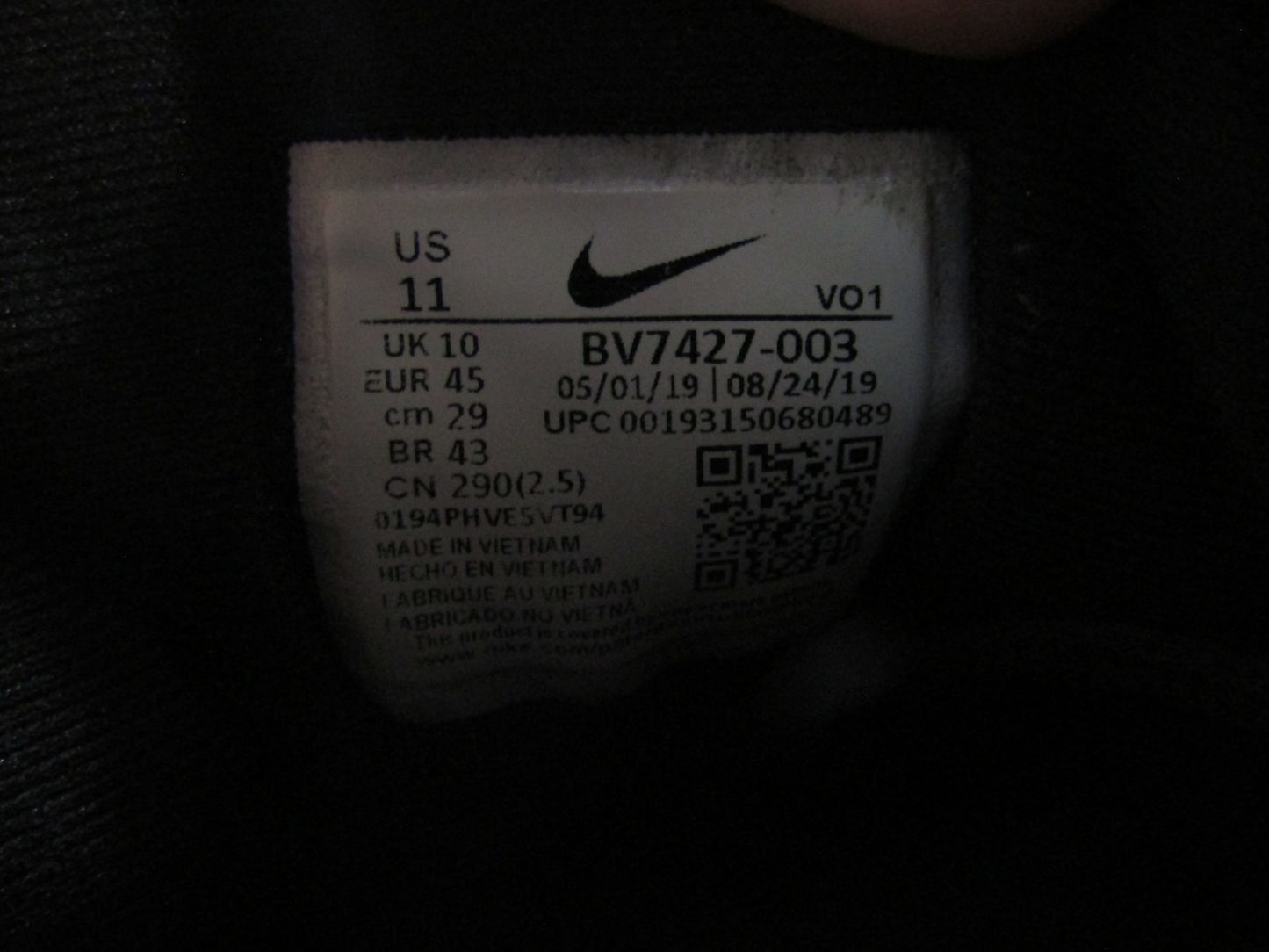 Nike LeBron Witness 4 Men's Black Mid-Top Sneakers Size 11 BV7427-003