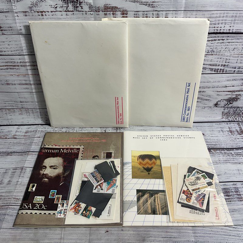 Vtg. 1983 84 Commemorative Mint Stamp Sets Partially Sealed