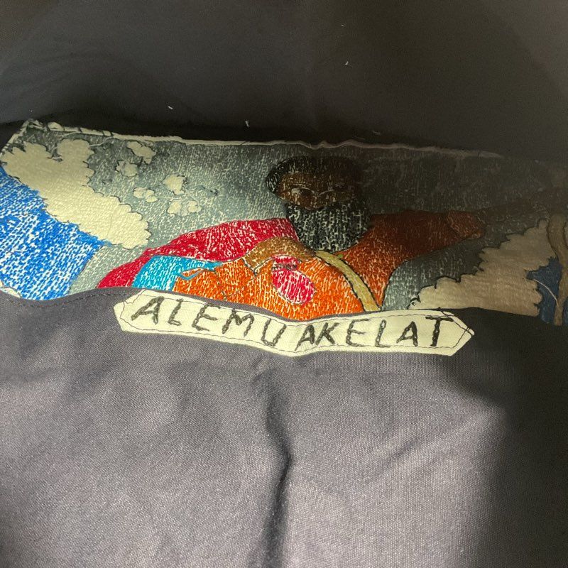 Ethiopan Jewish Art Handwoven Moses Parting the Sea Matzoh/pillow Cover