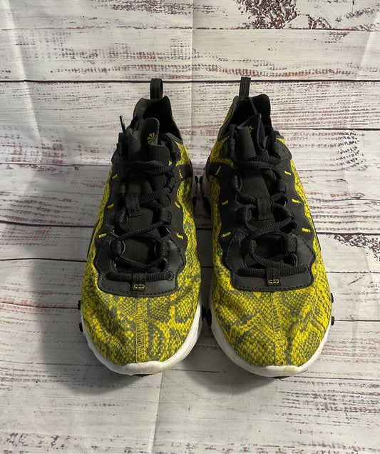 Nike React Element 55 Speed Women's 9.5 Yellow Snakeskin Shoes CT1551 700