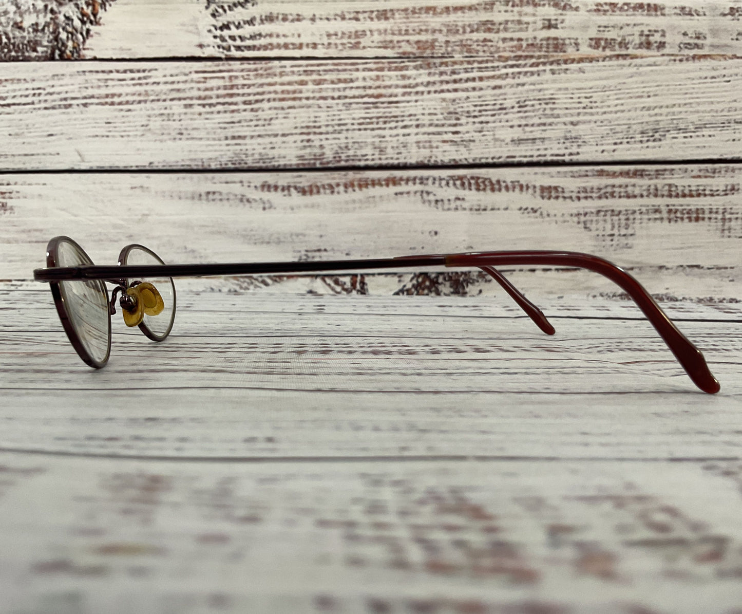 Vintage Modo Brownish Purple Oval Metal Eyeglasses Frame Made in Japan