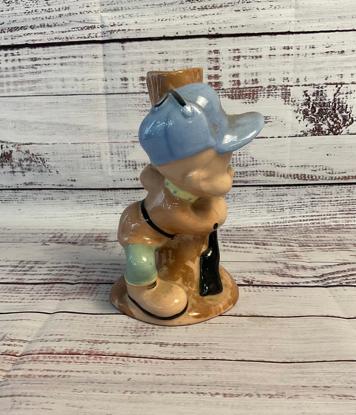 Evan K. Shaw Ceramic Elmer Fudd Figurine Vase