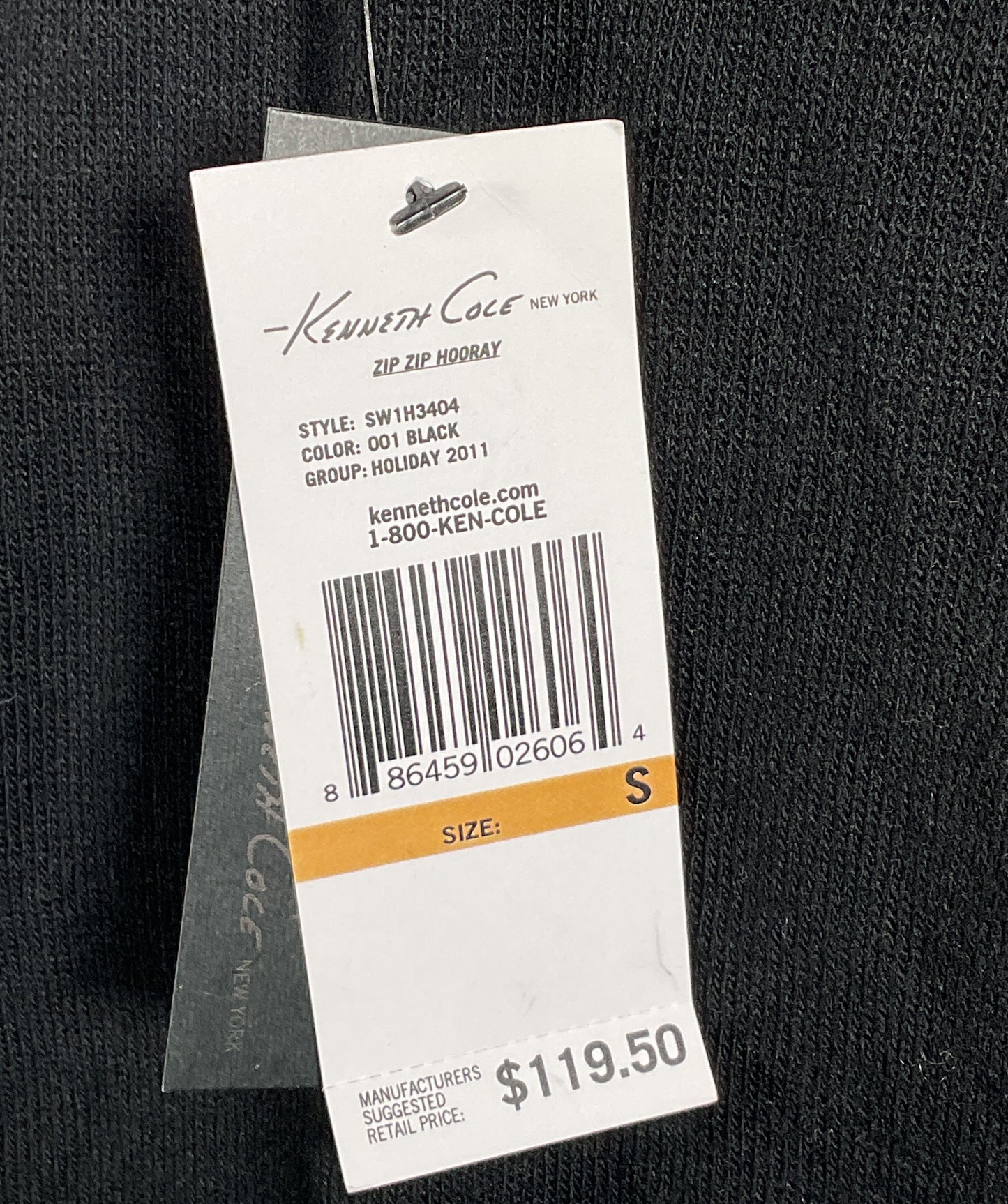 Kenneth Cole Quarter Zip Tunic Black S