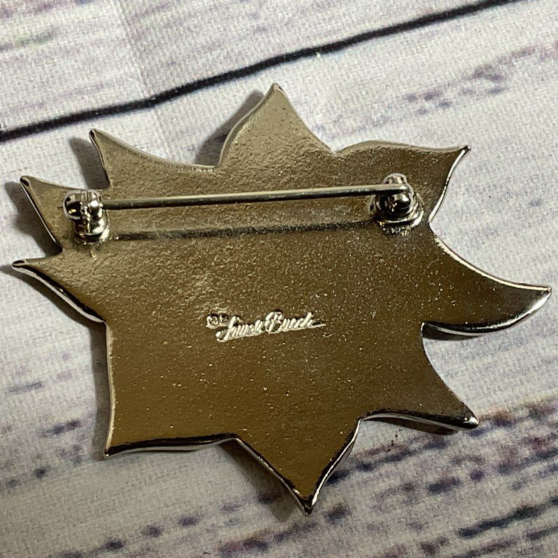 VTG. LAUREL BURCH Silver Tone Flower Brooch- 2"