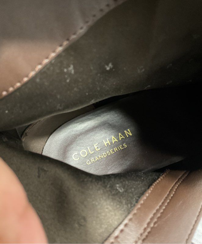 Cole Haan Grandseries Women's Gray Leather & Suede Side Zip Booties Size 10 B
