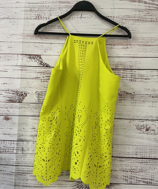 NWT Karen Millen Neon Green Top with cutouts Size 6 Retail $190