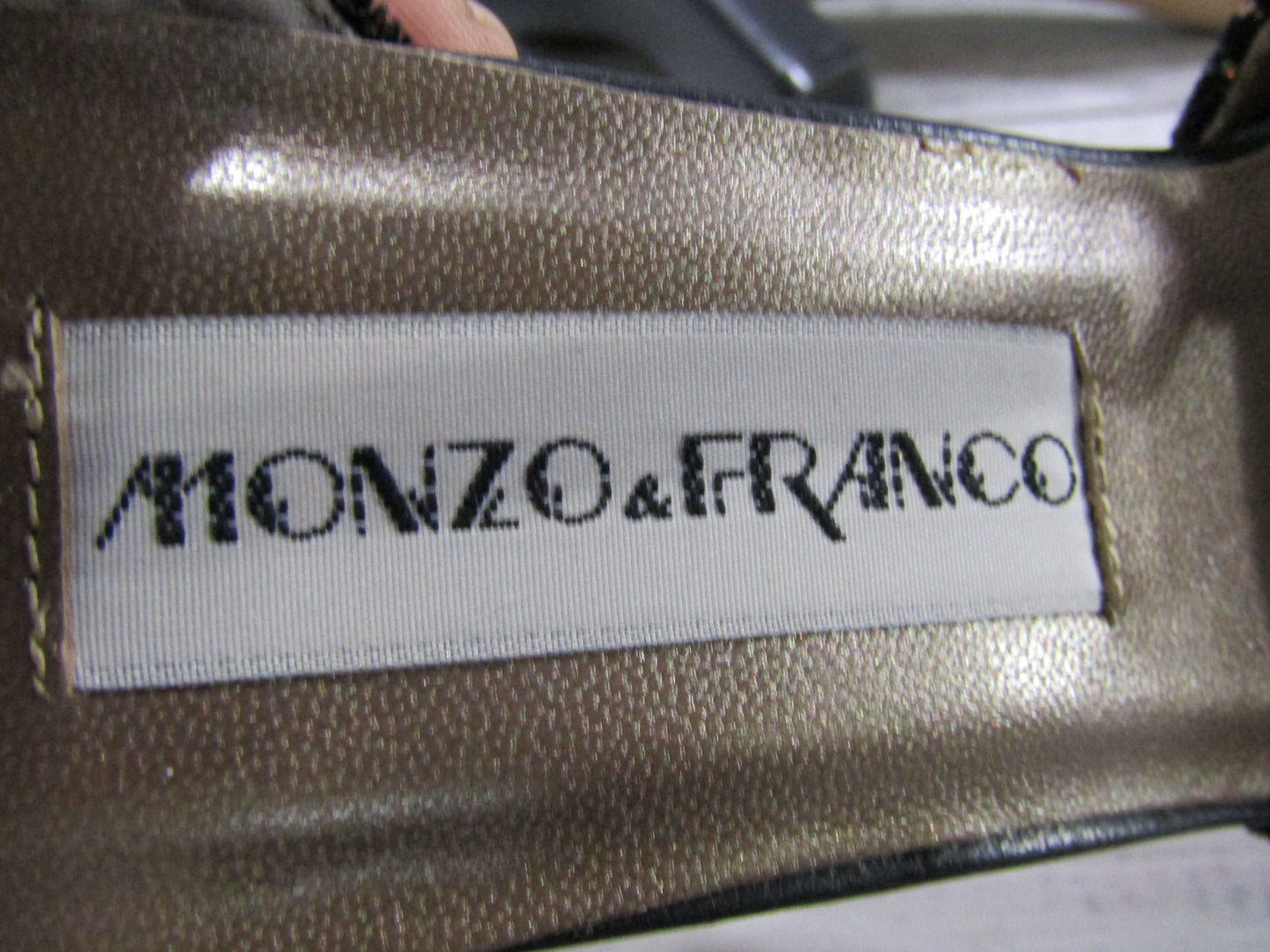 Monzo & Franco Tango Women's Black Ankle Strap Heel Size 7.5