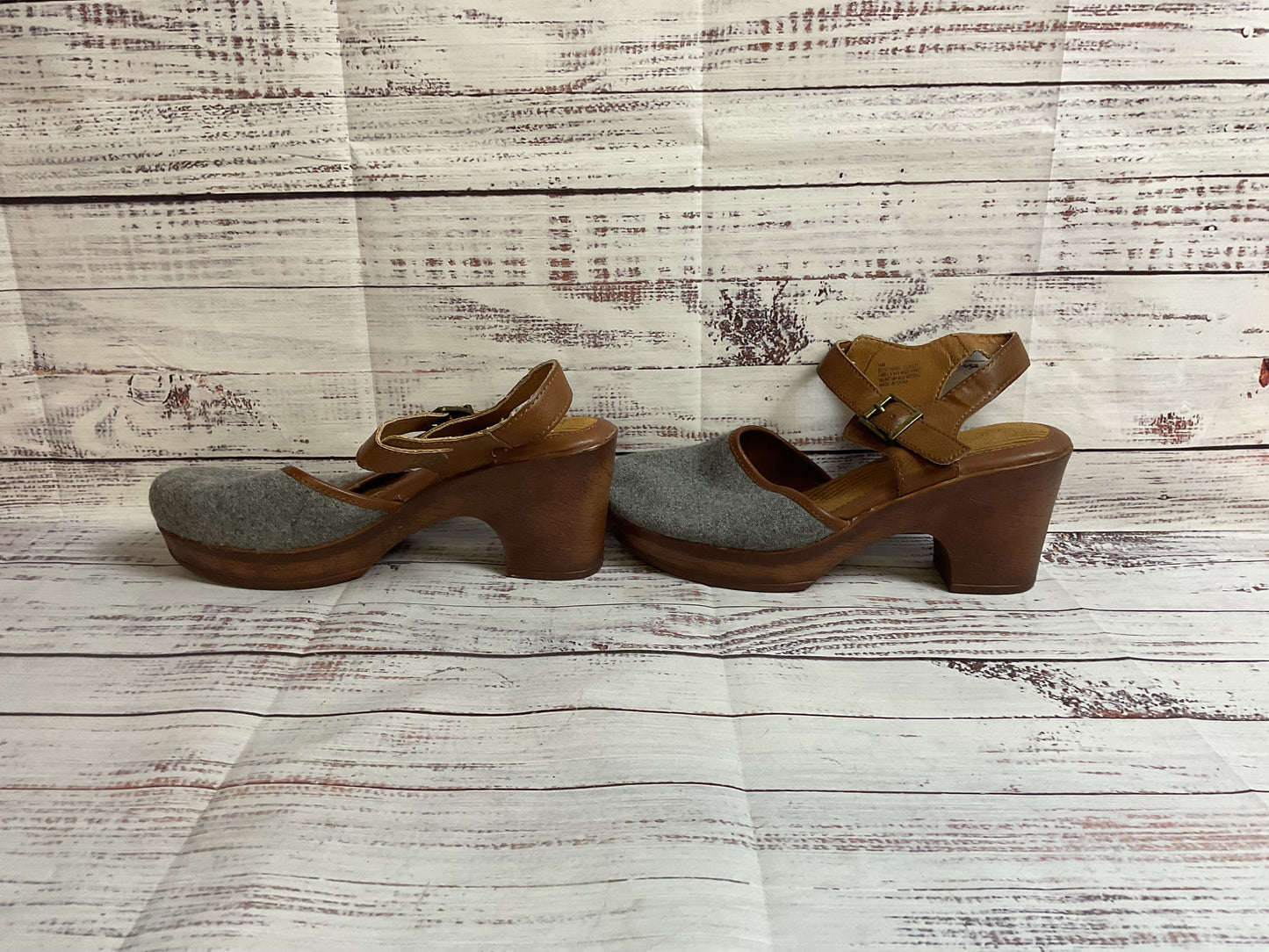 BOC Grey Clog Heel Women's - 9M