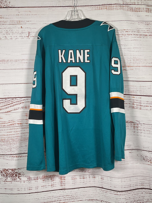 Fanatics Green Sharks Kane 9 NHL Hockey Jersey - Size 2XL