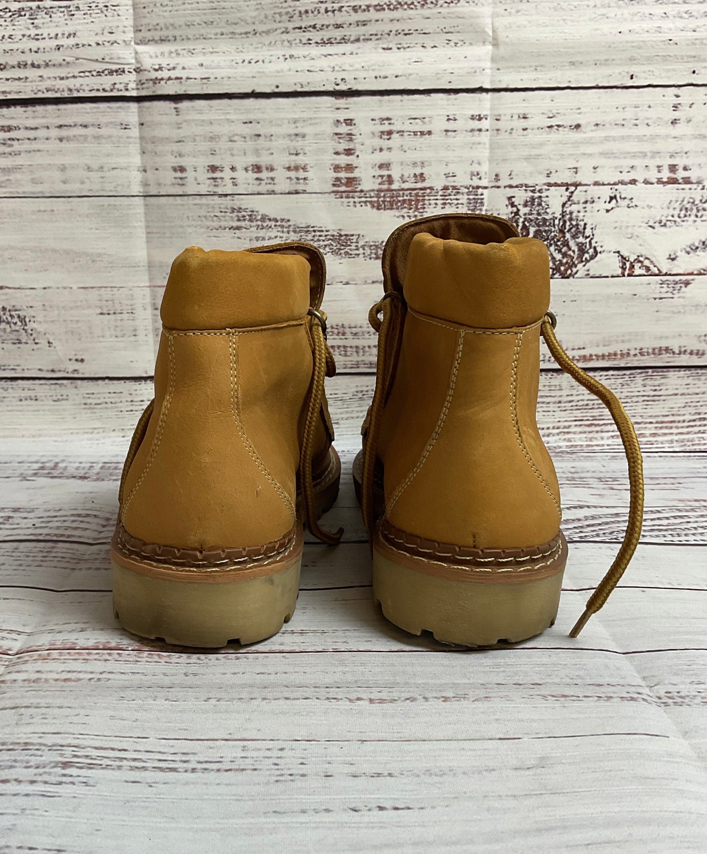 Diba Beige Lace Up Combat Boot Women 6.5