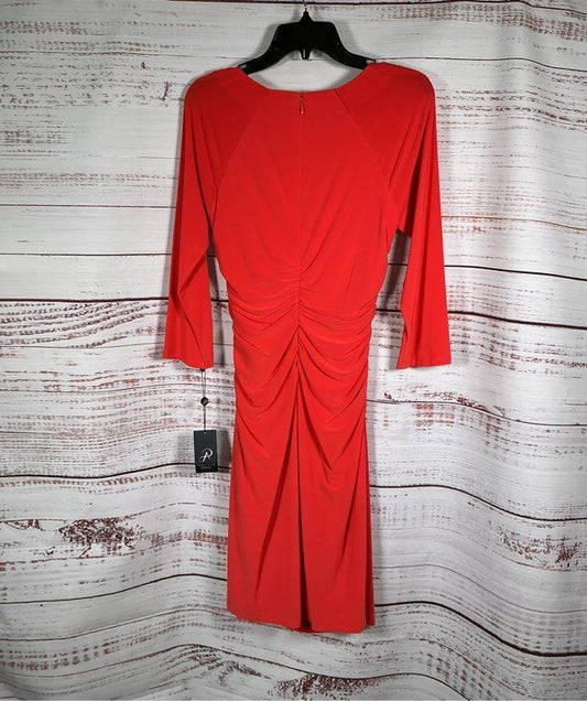 NWT Women's Adrianna Papell Red Jersey Cut Out Draped Dress Size 8 Retail $149