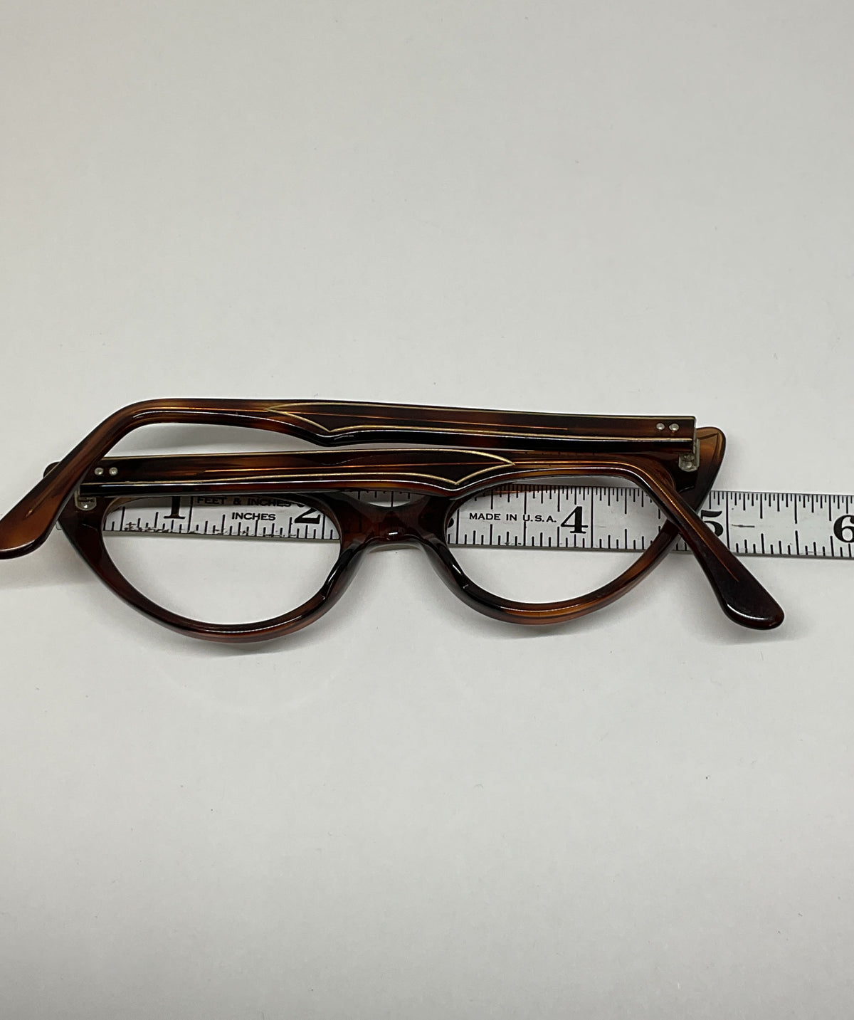 Vintage TWEC France Brown CAT eye Eyeglasses Frames Only