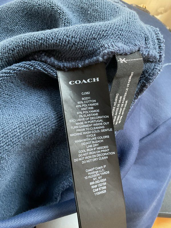 Coach Men's Blue Long Sleeve Relaxed Full Zip Sports Jacket Size S