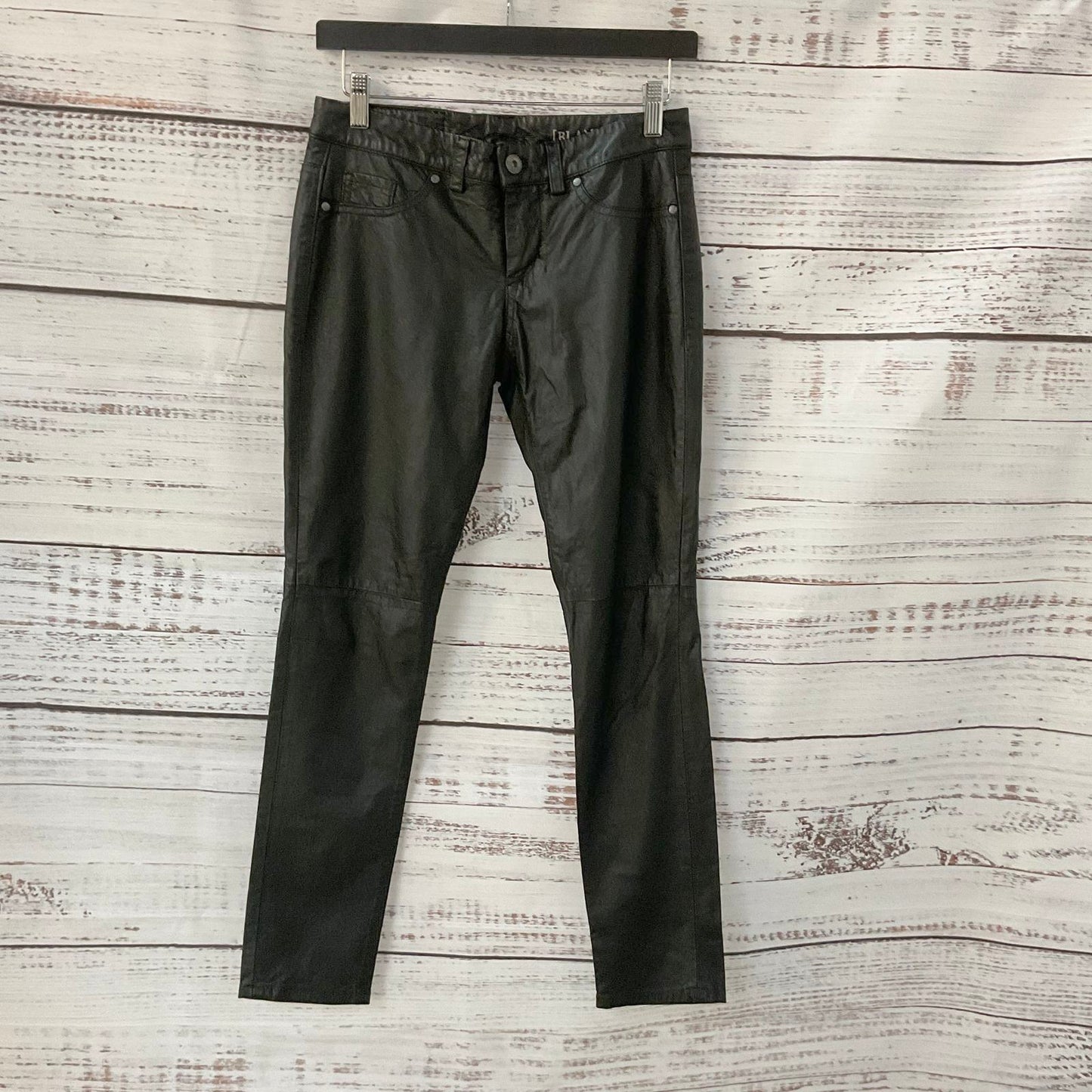 Blank NYC Black Leather Jeans Style Pants - Size 26