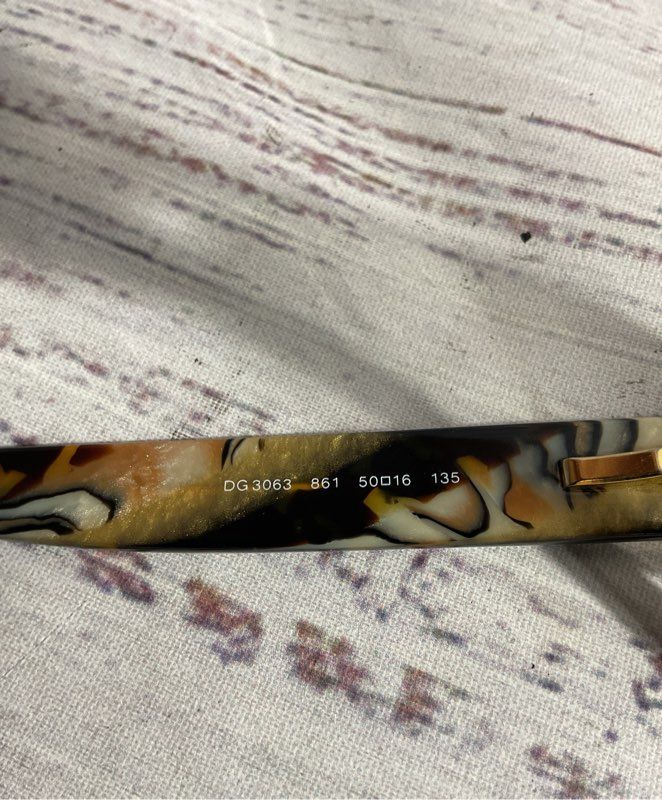 Dolce & Gabbana Eyeglasses DG 3063 861 Brown/Gold Marbled Italy Frames Only