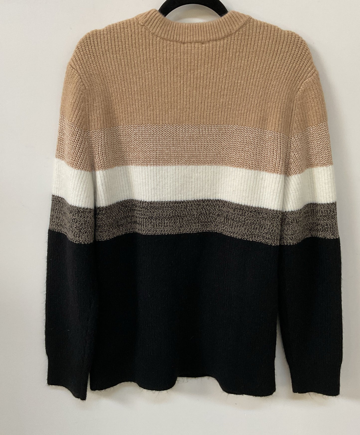 Express Men's Fuzzy Striped Crew Neck Sweater Size M